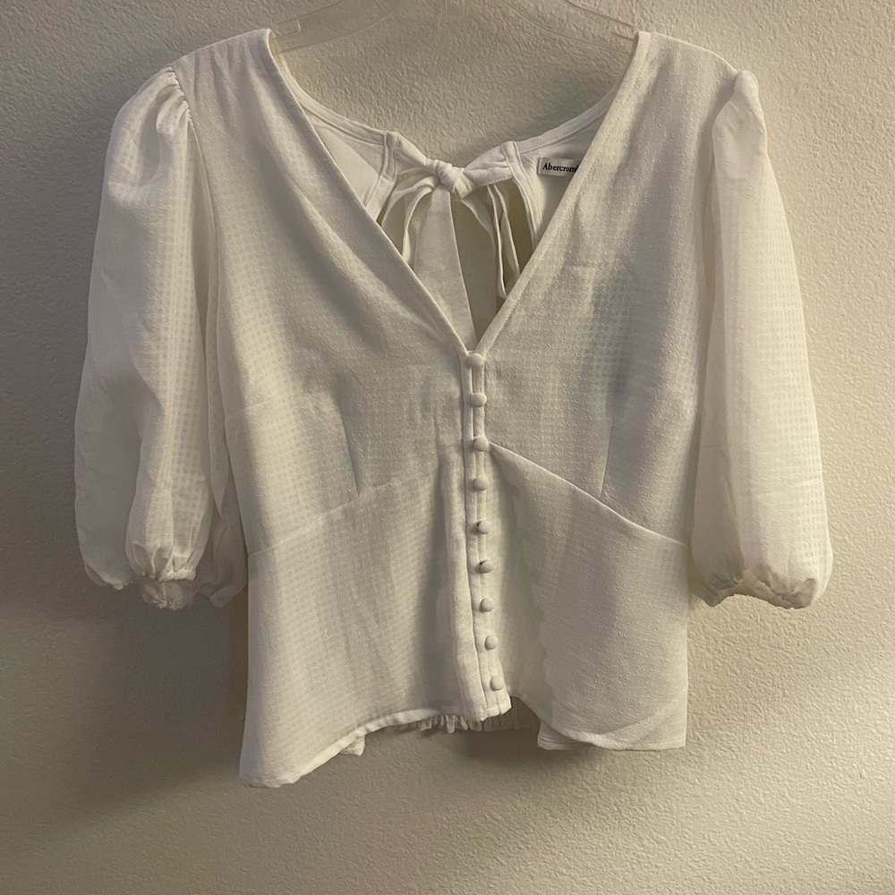 White Abercrombie blouse